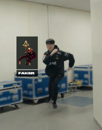 TikTok screenshot of T1 and their Champions from Worlds 2023