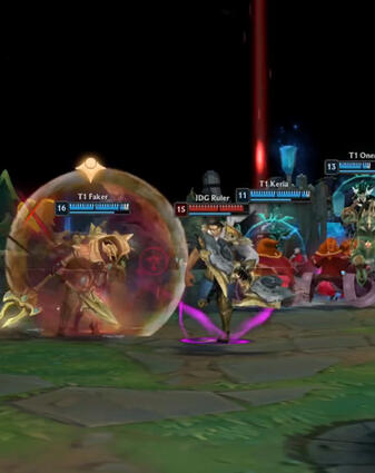 TikTok screenshot of Faker's Azir edit from Worlds 2023